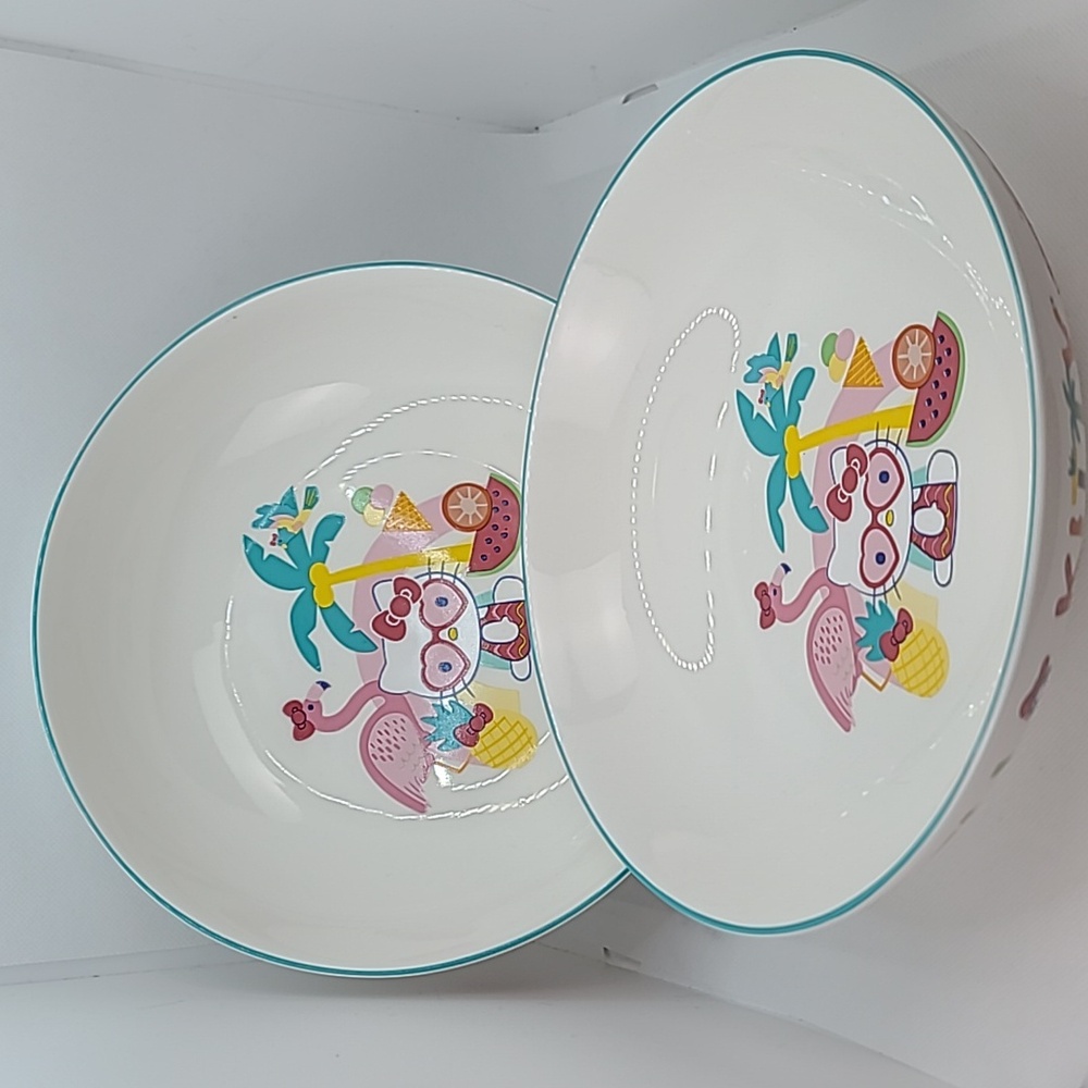 Hello Kitty Summer Flamingo Pasta Bowls (2)